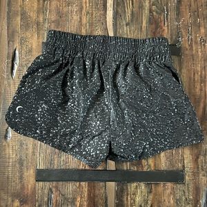 Zyia Black Bubbles Hi-Rise Bomber Shorts